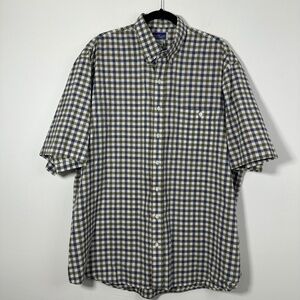 NorthCrest Men's Sz XLT Button-Down Shirt Checkered Used Good Condition
